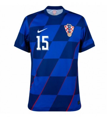 Kroatien Mario Pasalic #15 Udebanetrøje EM 2024 Kortærmet